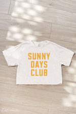 SUNNY DAYS CLUB Cropped Mineral Graphic Top