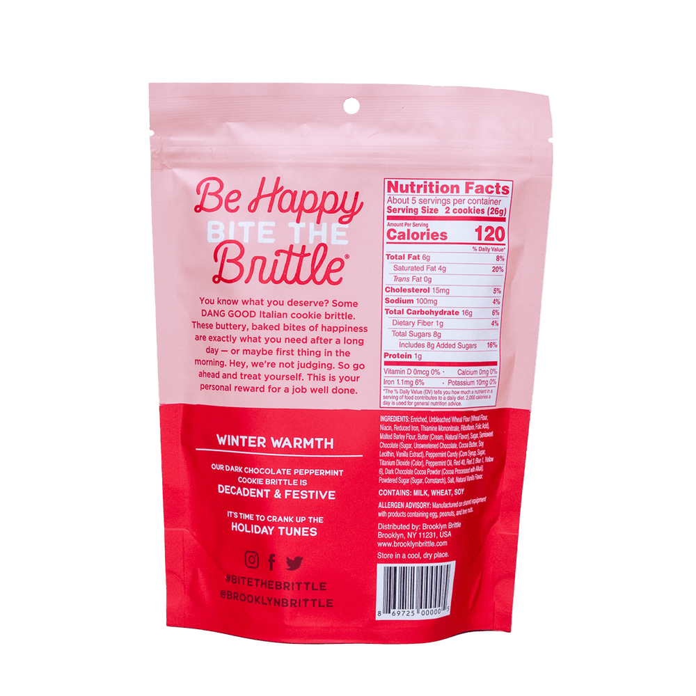 Dark Chocolate Peppermint Italian Cookie Brittle