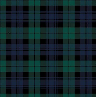Continuous Roll Gift Wrap | Black Watch Plaid
