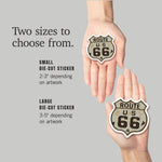STICKERS Route 66 Sign, Letterpress