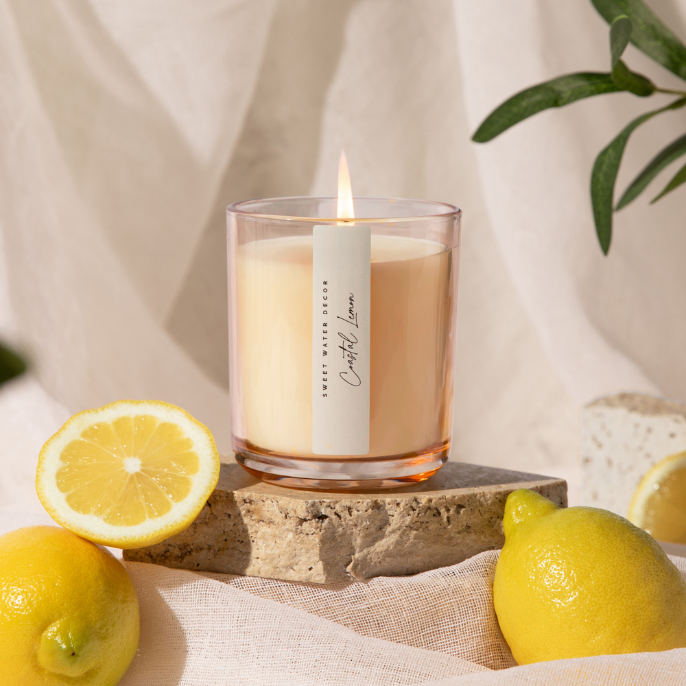Coastal Lemon 12 oz Candle - Home Decor and Gifts