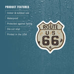 STICKERS Route 66 Sign, Letterpress