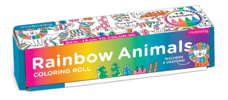 Rainbow Animals Coloring Roll