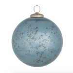 Antique Blue Luster Glass Ball Ornament