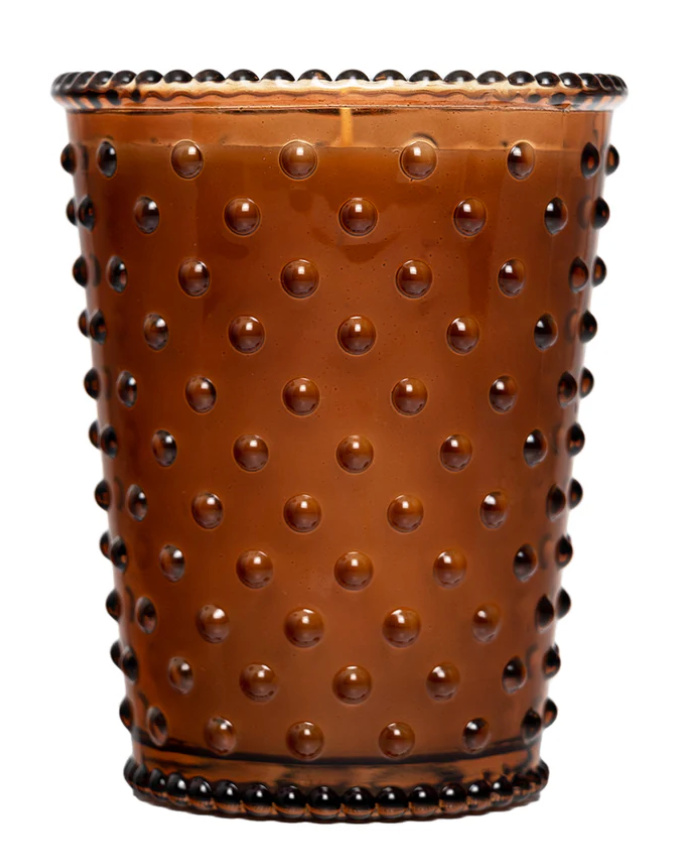 No. 69 Gingerbread Hobnail Glass Candle