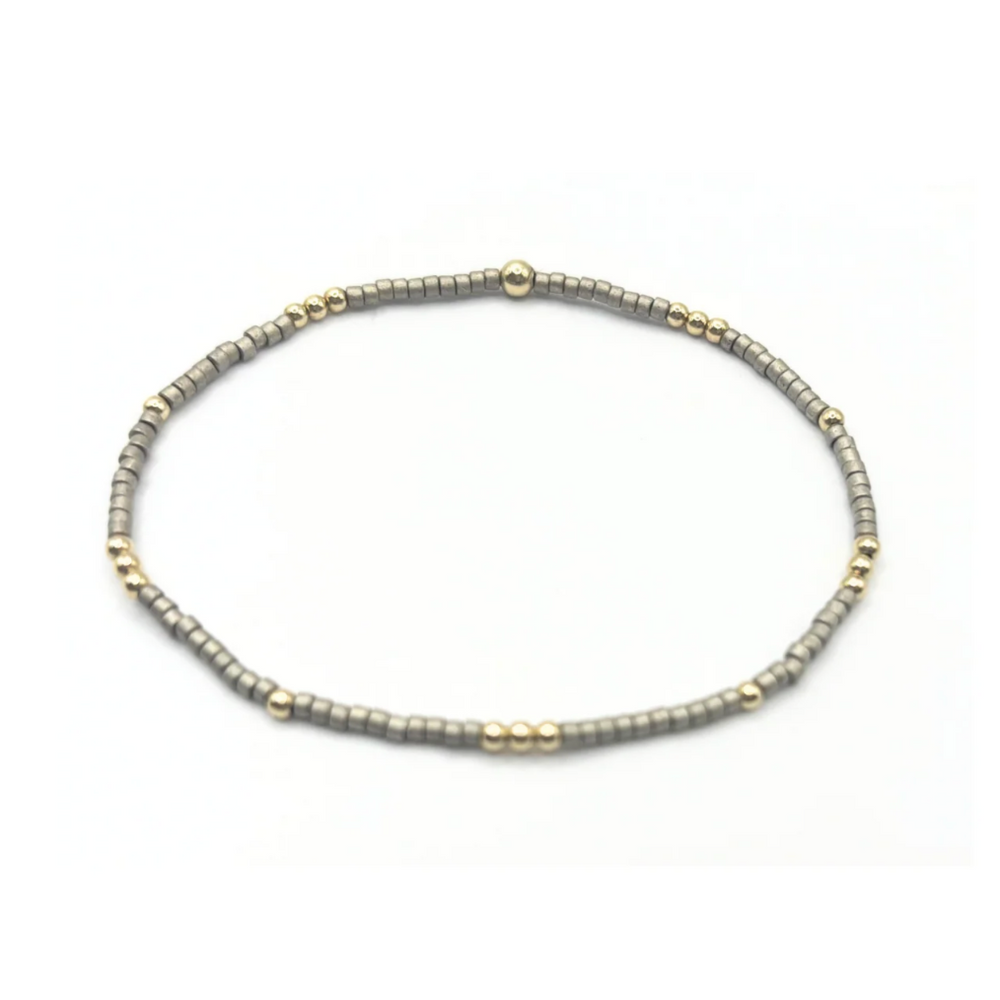 Newport PEWTER + Gold Filled Bracelet