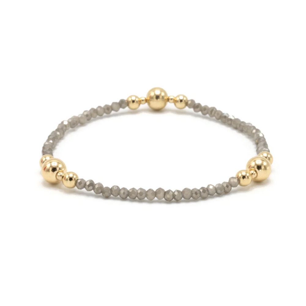 Nantucket Shimmer Gray & 14k Gold Filled Bracelet