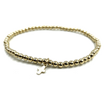 Gold Filled Waterproof Karma Bracelet with Luxe Cross