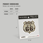 STICKERS Route 66 Sign, Letterpress