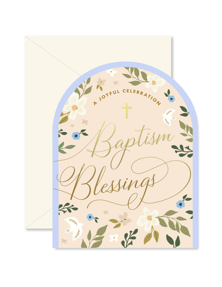 Baptism Blessings Arch Greeting Card