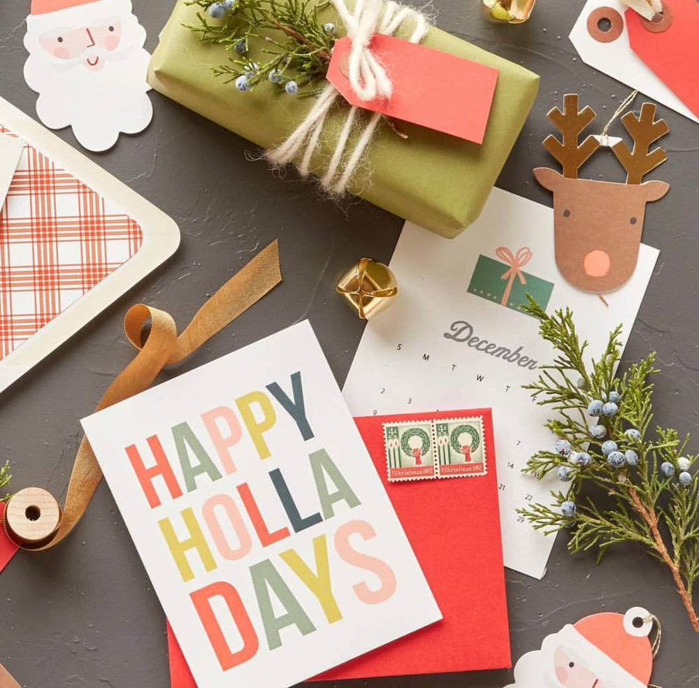 Happy Holla Days Christmas Greeting Card