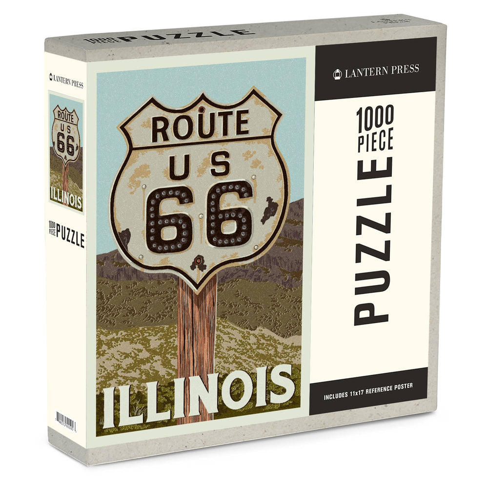 1000 Piece Puzzle Route 66, Illinois