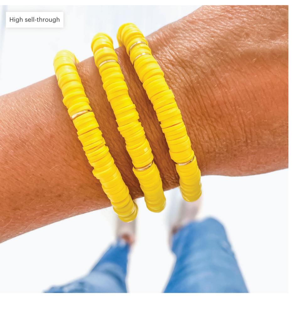 Multi-Color Heishi Bracelet
