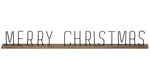 Merry Christmas Metal and Wood Mantel Decor