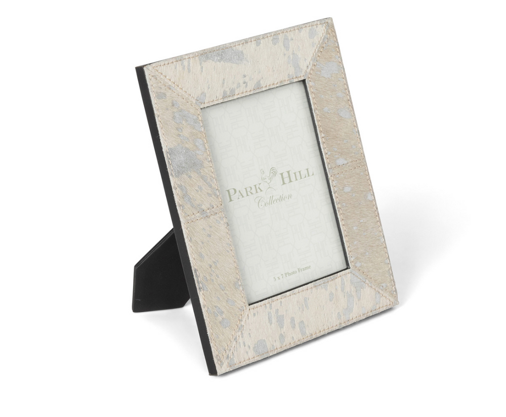 Paint Spattered Hide Photo Frame