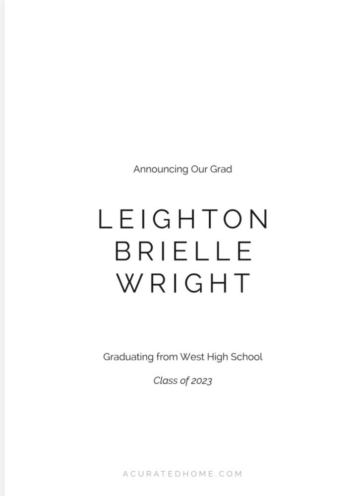 Graduation Invite-Minimal