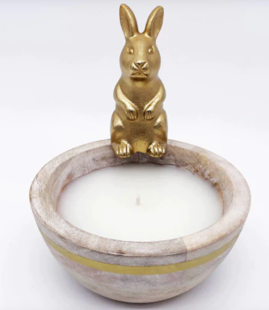 Small Rabbit Bowl Candle Flower Market