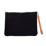 Personalized Suede Clutch in Black