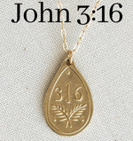 Madison Sterling John 3:16 *NEW* Pendent Necklace